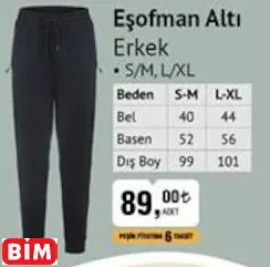 EŞOFMAN ALTI ERKEK EŞOFMAN ALTI ERKEK